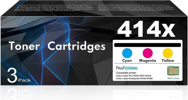 Main image of 414X High-yield Toner Cartridge 3-Color Replacement for HP 414X Toner 414A W2021X W2023X W2022X Works with Color Laser Enterprise M455dn MFP M480f Pro M454dn M454dw MFP M479fdn M479fdw Printer (C/M/Y)