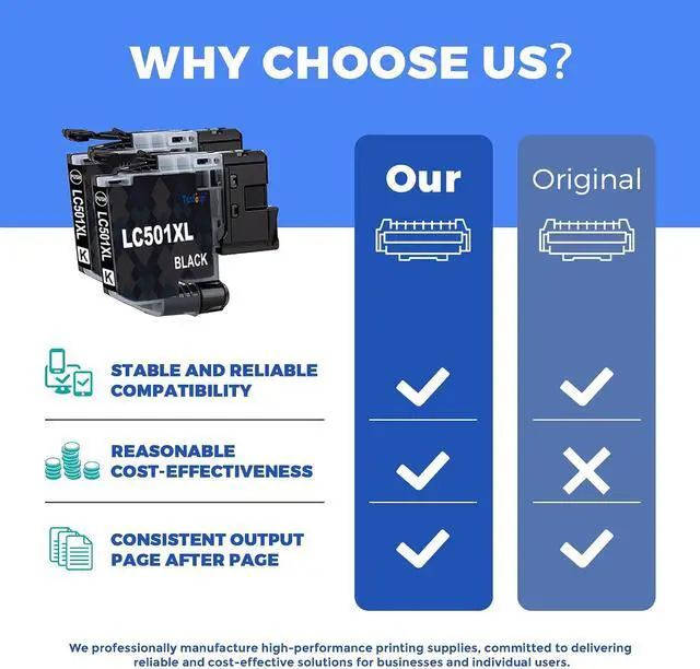 Alt view image 5 of 7 - LC501XL LC501BK Black Ink Cartridges for 501 501XL Ink