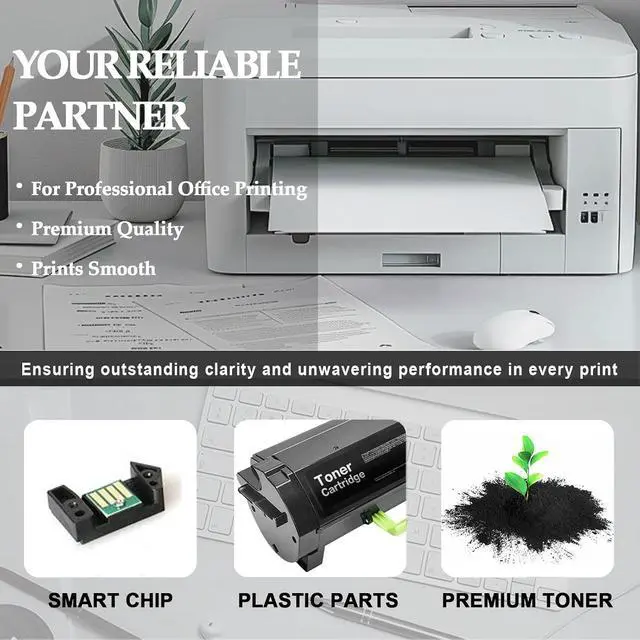 Alt view image 4 of 7 - MS521 Toner Cartridges Compatible for Lexmark 56F1X00 Toner Cartridge Work for Lexmark MS421 MS521 MS621 MS622 MX321 MX421 MX521 MX522 MX622