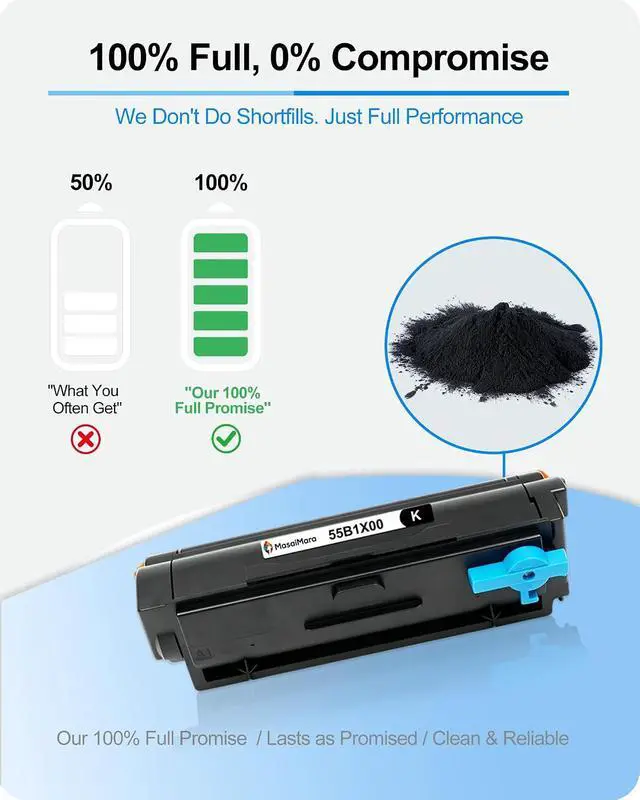 Alt view image 3 of 7 - MasaiMara 55B1X00 Extra High Capacity Compatible Black Toner Cartridge Replacement for Lexmark MS431dn MS431dw MX431adn MX431adw MX432adwe MS431 MX431 MX432 Printer (1-Pack)