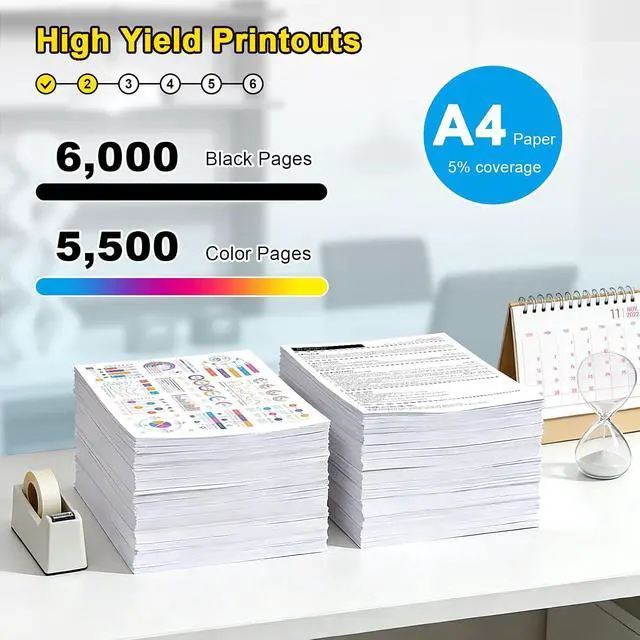 Alt view image 3 of 7 - 24B7498 24B7495 24B7496 24B7497 Toner Cartridge Compatible for Lexmark XC2326 C2326 Printers, 6,000 Page Yield, High Speed Printing with Low Energy Consumption 1