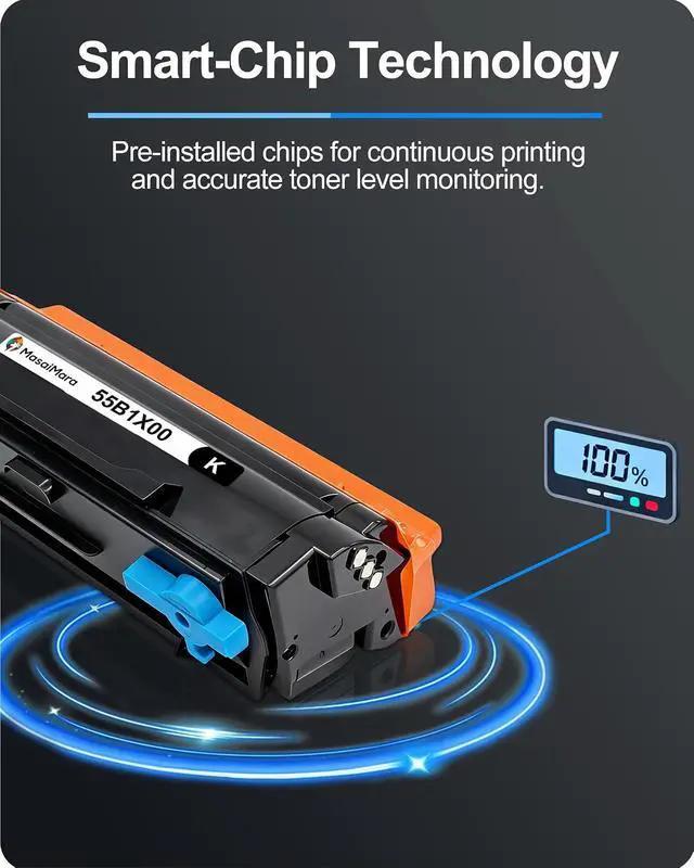 Alt view image 7 of 7 - MasaiMara 55B1X00 Extra High Capacity Compatible Black Toner Cartridge Replacement for Lexmark MS431dn MS431dw MX431adn MX431adw MX432adwe MS431 MX431 MX432 Printer (1-Pack)