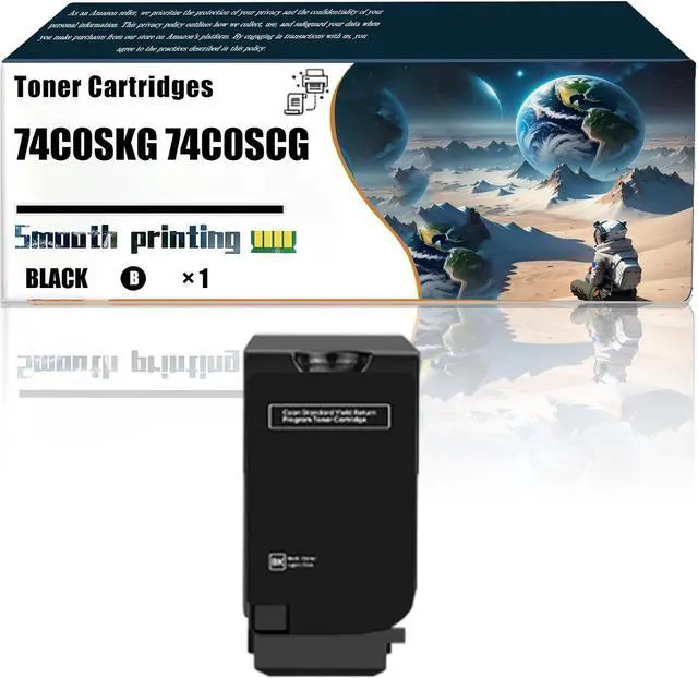 Main image of 74C0SKG 74C0SCG 74C0SMG 74C0SYG Toner Cartridges Compatible with Lexmark CX725de CX725dhe CX725dthe Printers, Replacement Parts Contains Chip and Clear Printing (1 Pack Black)