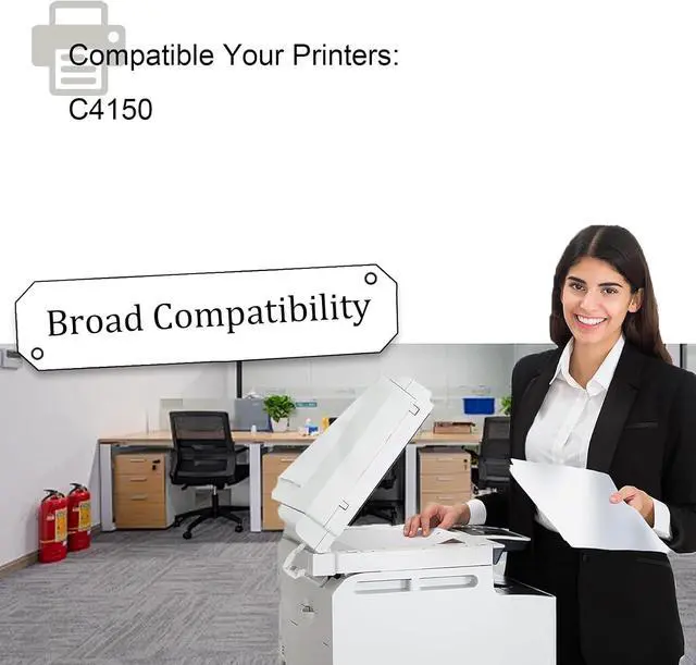 Alt view image 2 of 7 - C4150 Toner Cartridges Compatible for Lexmark 24B6516 Cyan Cartridges with Chip Fit for Lexmark C4150 Printers,1 Pack