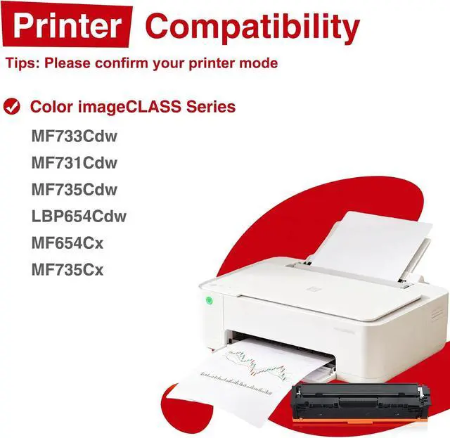 Alt view image 2 of 7 - 046 Toner Cartridges CRG046 CRG-046 CRG 046 Toner Replacement for Canon Color imageCLASS LBP654Cdw MF735Cdw MF731Cdw MF733Cdw Printer (4 Pack)