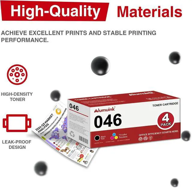 Alt view image 4 of 7 - 046 Toner Cartridges CRG046 CRG-046 CRG 046 Toner Replacement for Canon Color imageCLASS LBP654Cdw MF735Cdw MF731Cdw MF733Cdw Printer (4 Pack)