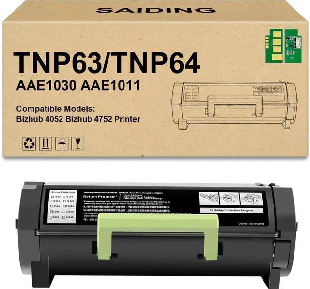 Main image of TNP63 TNP64 Black Toner Cartridge Compatible for Konica TNP63 TNP64