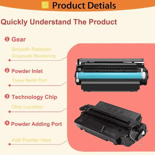 Alt view image 4 of 7 - L50 Toner Cartridges Compatible Replacement for Canon ImageClass D4661 D660 D661 D680 D760 D761 Printers, High Yield 5,000 Pages 1Pack