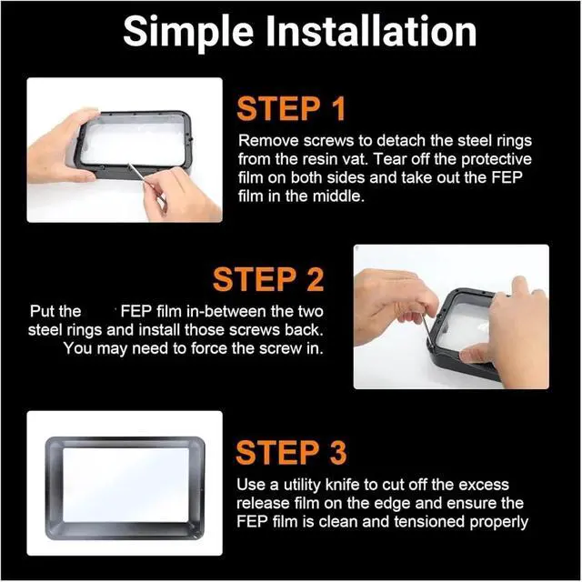 Alt view image 7 of 7 - 5Pcs 13.6 Inch FEP Film 390 * 263 * 0.1mm,Compatible with ANYCUBIC Photon M3 Max,Compatible with ELEGOO Jupiter Series,3D Printer Parts Accessories LCD SLA(5 pcs)