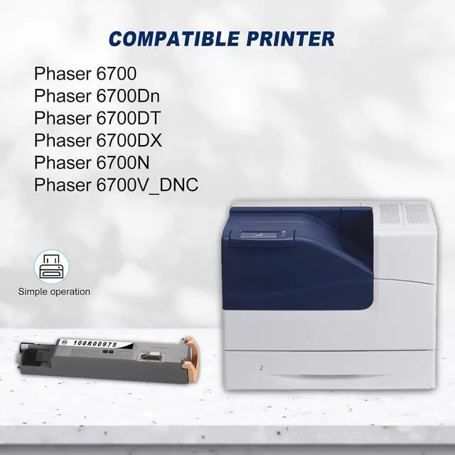 Alt view image 2 of 6 - 1-Pack Black 108R00975 High Yield Waste Toner Compatible for Xerox 108R00975 Phaser 6700 6700Dn 6700DT 6700DX 6700N 6700V_DNC Printer (Pages up to 30,000 Page )