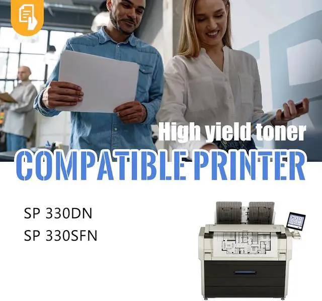 Alt view image 2 of 6 - 2 Pack SP 330 Black Toner Cartridge (with Chip)