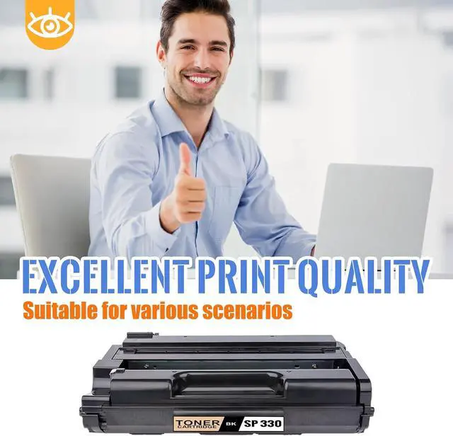 Alt view image 6 of 6 - 2 Pack SP 330 Black Toner Cartridge (with Chip)