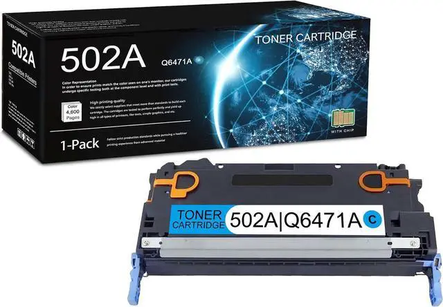 Main image of 1 Pack 502A Cyan Toner Cartridge (with Chip)
