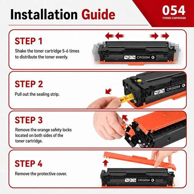 Alt view image 6 of 7 - 054 Toner Cartridge Set Replacement for Canon 054 054H CRG-054