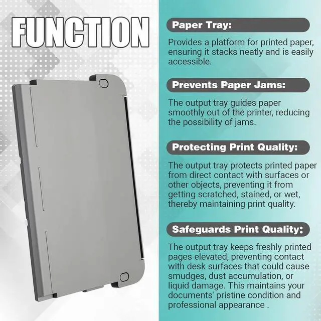 Alt view image 3 of 5 - Printer Paper Output Tray Fit for HP OfficeJet Pro 9020 9023 9025e Printer