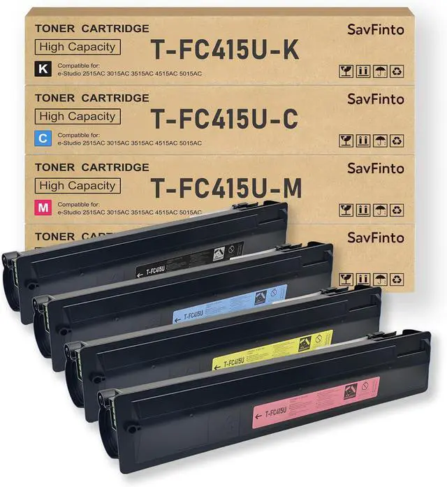 Main image of T-FC415U TFC415U High Yield Toner Cartridge Compatible T-FC415U-K T-FC415U-C T-FC415U-M T-FC415U-Y Replacement for Toshiba E-Studio 2515AC 3015AC 3515AC 4515AC 5015AC Printer (BCMY,4Pack)