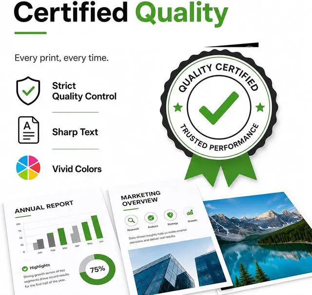 Alt view image 6 of 7 - 61XL 61 Ink Cartridges Combo Pack Replacement for HP Ink 61 61 XL Work with Envy 4500 5530 5535 4502 Deskjet 3050 1000 2540 1010 3510 3000 Officejet 4630 4635 Printer (2-Pack, Black, Tri-Color)