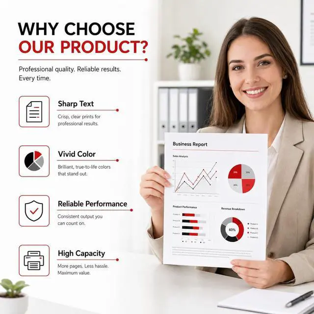 Alt view image 4 of 7 - 045 045H Toner Cartridge Set Replacemen for Canon CRG-045 Toner Cartridges