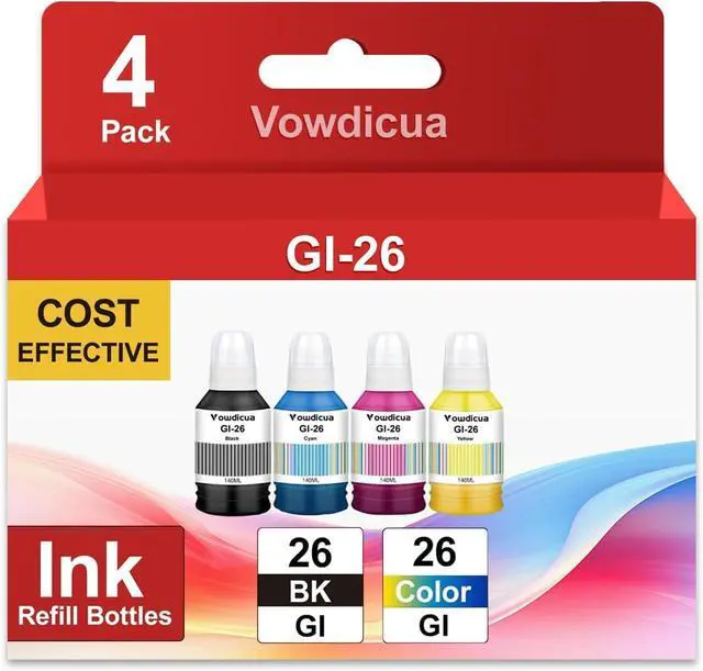 Main image of GI-26 GI26 Ink Refill Bottles Replacement for Canon GI26 26 Ink