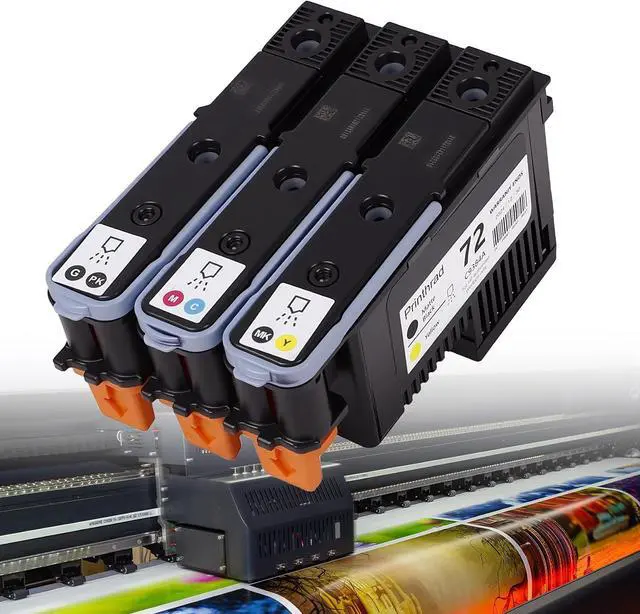 Main image of 72 Printhead Compatible for HP Printers T610 T620 T770 T790 T1100 T1120 T1200 T1300 T2300 Printer, with New Chips 72 Printhead ( Cyan/Magenta, Matte Black/Yellow, Gray/Photo Black )