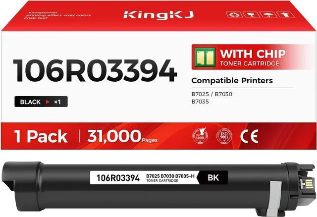 Main image of VersaLink B7025 B7030 B7035 106R03394 Black High Capacity Toner Cartridge 1-Pack Replacement for Xerox 106R03393 Toner Compatible with Xerox VersaLink B7025 B7030 B7035 Laser Printer Ink All-in-One