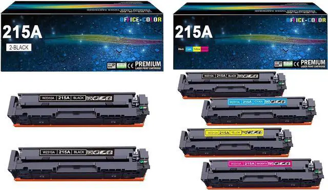 Main image of 215A Black Cyan Yellow Magenta Toner Cartridges Works with HP Color Laser Pro M182nw M183fw M182 M183 M155 Series Printer Ink