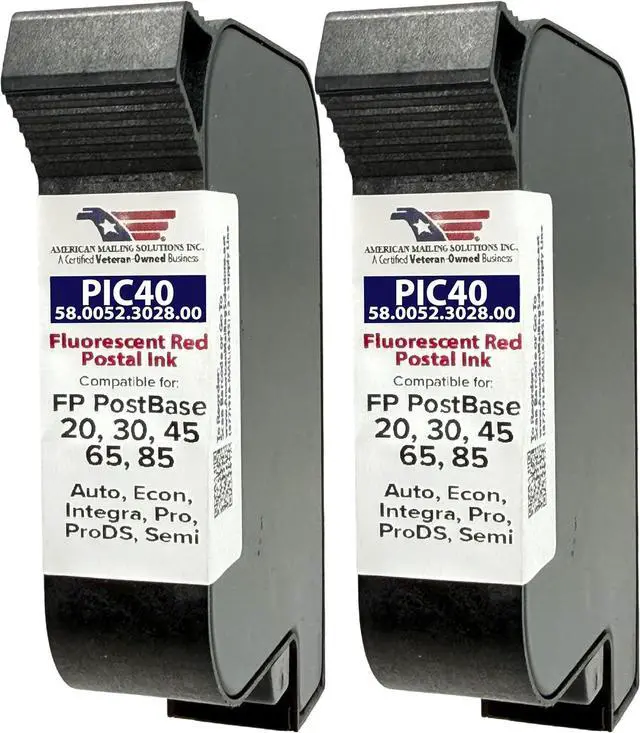 Main image of FP PIC40 Fluorescent Red Ink Cartridge, (1-Set)