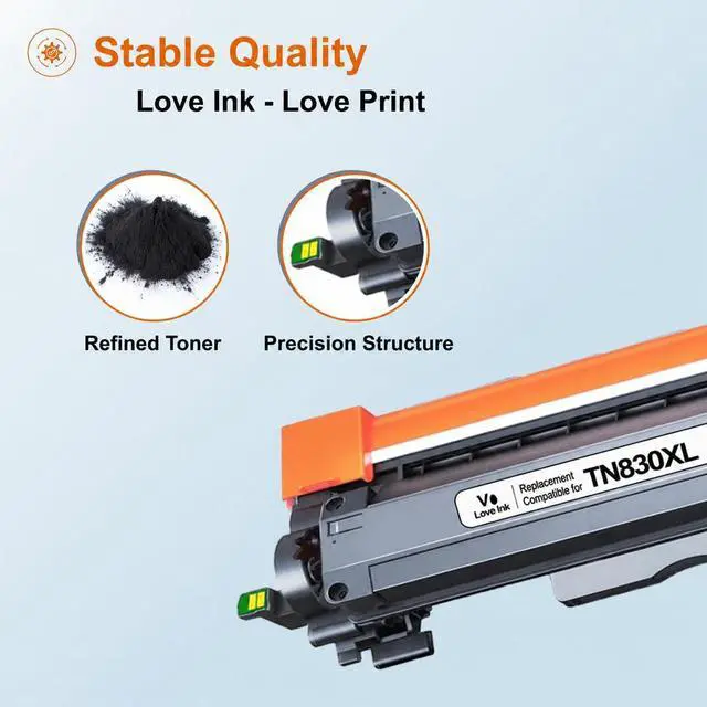 Alt view image 4 of 7 - Replacement for TN830XL TN830 Toner Cartridge High Yield 5 Black