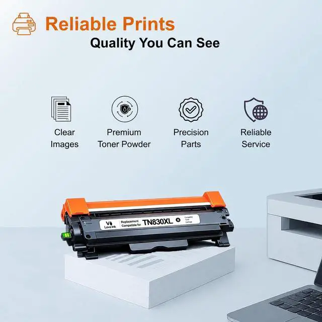 Alt view image 5 of 7 - Replacement for TN830XL TN830 Toner Cartridge High Yield 5 Black