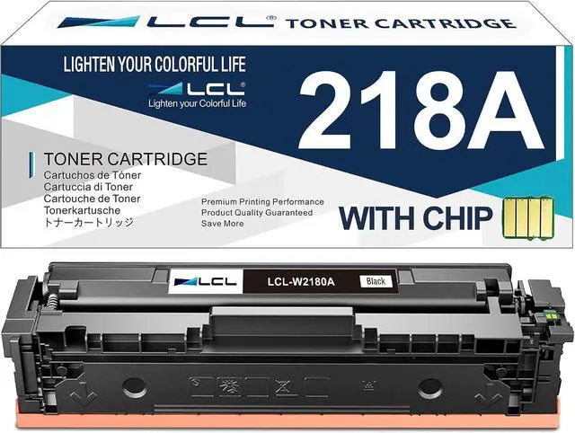 Main image of LCL 218A Black Toner Cartridge with Chip Replacement for HP 218A W2180A Black Toner Cartridge for HP Color LaserJet Pro MFP 3301cdw 3301sdw 3301fdw Color LaserJet Pro 3201dw Printer (1-Pack )