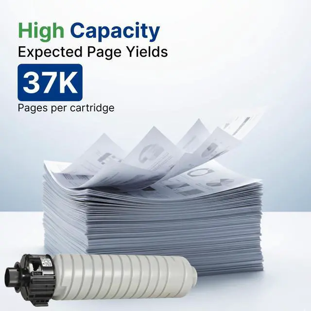 Alt view image 2 of 7 - Genuine OEM for Ricoh 841999 842126 Black Toner Cartridge, High Yield 37,000 Pages, IM 4000, IM 5000, IM 6000, MP 4054SP, MP 4055SP, MP 5054SP, MP 5055SP, MP 6054SP, MP 6055SP