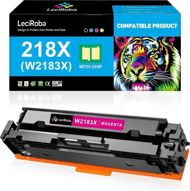 Main image of LeciRoba Compatible 218X Magenta High Yield Toner Cartridge Replacement for HP 218X W2183X 218A W2183A for HP Color LaserJet Pro MFP 3301fdw 3301cdw 3301sdw 3201dw Printer (with Chip)