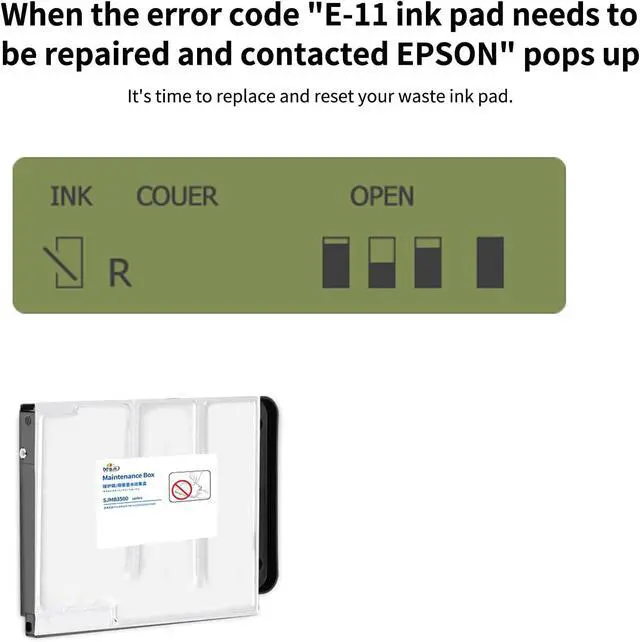 Alt view image 3 of 7 - MS.R TM-C3500 Maintenance Box SJMB3500 C33S020580 Replacement for TM-C3500 TM-C3510 TM-C3520 Lable Printer(2 Pack)
