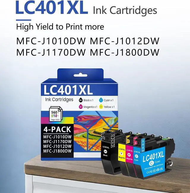 Alt view image 2 of 7 - LC401XL LC401 Ink Cartridges High Yield