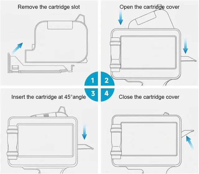 Alt view image 7 of 7 - Black Ink Cartridge 42ml Solvent Fast Dry Ink Replacement Non-Encrypted for 0.5inch/12.7mm Handheld Inkjet Printer Coding Machine (Black)