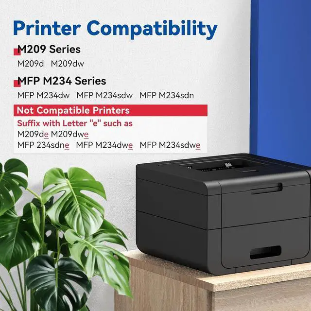Alt view image 2 of 6 - 134X Black Toner Cartridge Compatible for HP M209dw MFP M234sdw, W1340X 2PK