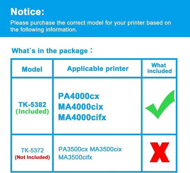Alt view image 2 of 6 - LCL TK5382 Black Toner Cartridge Replacement for Kyocera TK-5382 TK5382K TK-5382K Toner Compatible with Kyocera Ecosys PA4000cx MA4000cix MA4000cifx Printer (1-Pack)