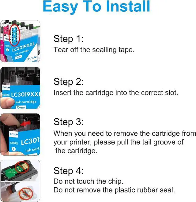 Alt view image 7 of 7 - LC3019XXL LC3019 Ink Cartridges Replacement for Brother LC3019 LC3019XXL