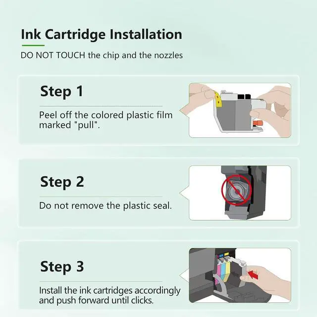 Alt view image 4 of 5 - LC406XL Ink Cartridges for Brother Printer 4 Pack