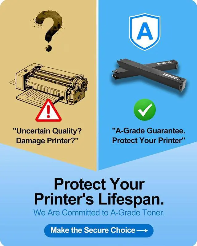 Alt view image 2 of 7 - MasaiMara MX-61NTBA MX-61NT MX61NT MX-61NT-BA Black Compatible Toner Cartridges for Sharp MX-2630N MX-3050N MX-3070N MX-3550N MX-4050N MX-5050N MX-6050N MX-6070N MX-3070V Printers
