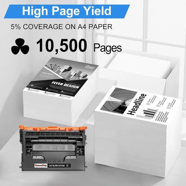 Alt view image 3 of 7 - 147A Black Toner Cartridge 2-Pack High Yield with Chip