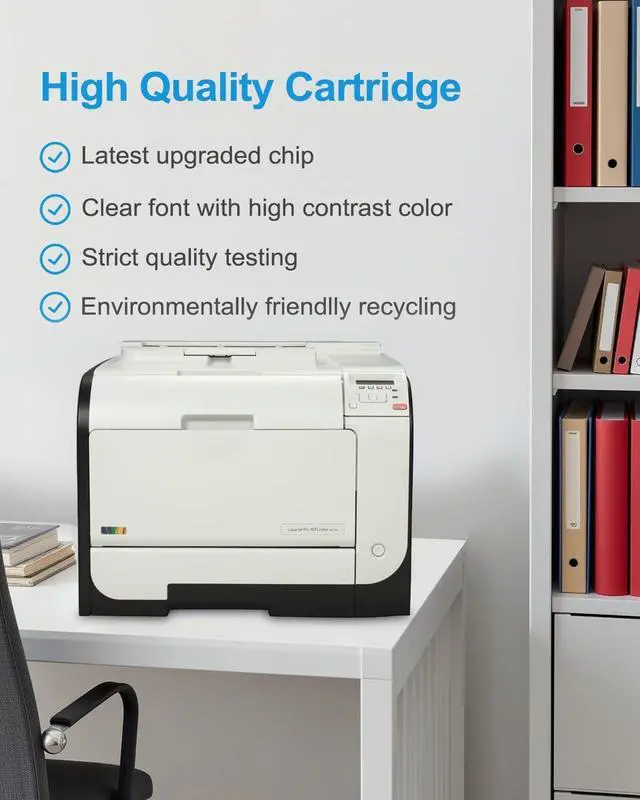 Alt view image 5 of 6 - 305X High Yield Toner Cartridges 4 Pack: Compatible CE410X CE411X CE412X CE413X Toner Replacement for HP 305X Pro 400 Color M451dn M451nw M451dw Pro 300 Color MFP M375nw M351a Printers(1BK/1C/1M/1Y)