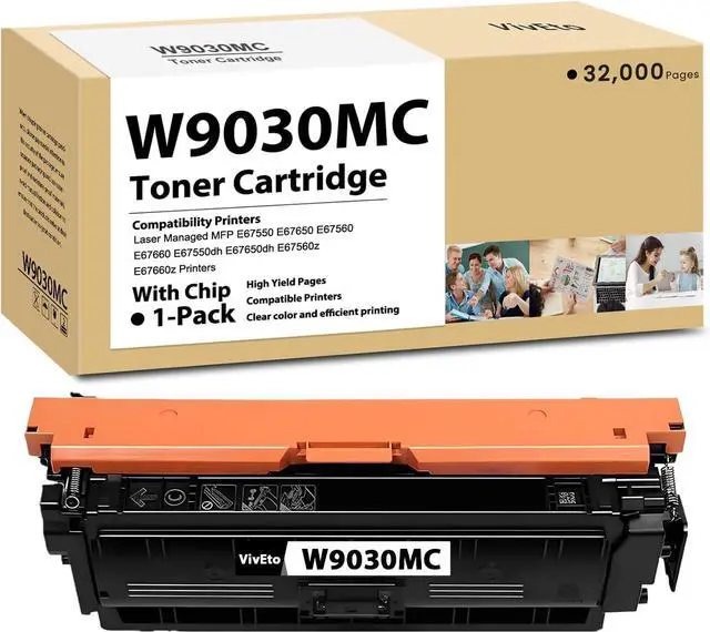 Main image of W9030 W9030MC Black Toner Cartridge with New Chip High Yield E67550 Toner