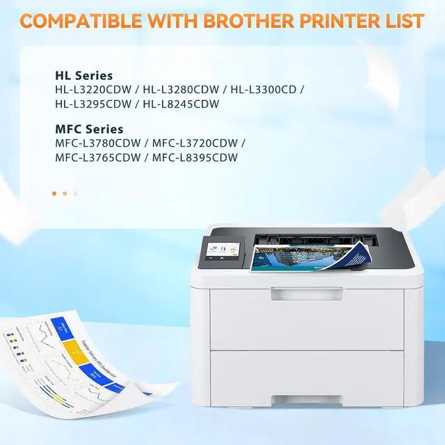 Alt view image 3 of 7 - TN229XL TN229 Toner Cartridges for Brother MFC-L3780CDW HL-L3280CDW Printer