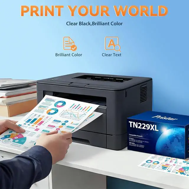 Alt view image 2 of 7 - TN229XL TN229 Toner Cartridges for Brother MFC-L3780CDW HL-L3280CDW Printer