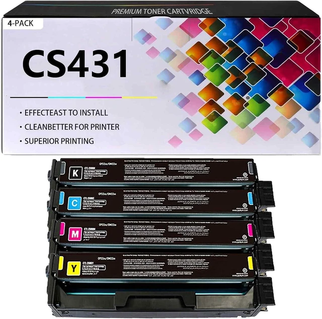 Main image of CS431 Toner Cartridge Compatible for Lexmark CS431 20N0X10 20N0X20 20N0X30 20N0X40 Toner Cartridge for Lexmark CS431dw CX431adw Printers 1 Set