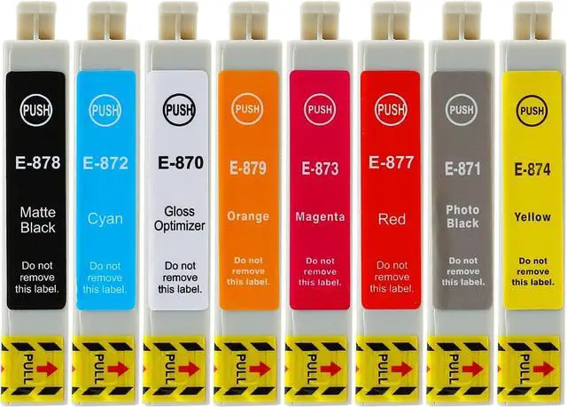 Main image of Remanufactured T087 Ink Cartridges - Compatible with R1900 - T087 Series (T087020-T087920) - 8 Pack