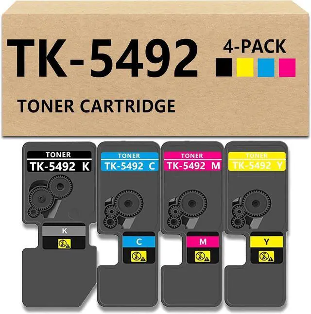 Main image of TK5492 Toner Cartridge Compatible for Kyocera TK-5492 Toner Compatible for Kyocera ECOSYS PA2101cwx PA2101cx MA2101cwfx MA2101cfx Printer (Black Cyan Magenta Yellow) 4 Pack
