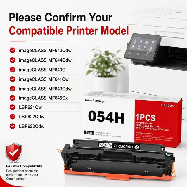 Alt view image 2 of 7 - 054H Black Toner Cartridge Replacement for Canon 054 CRG-054H