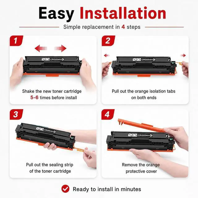 Alt view image 7 of 7 - 054H Black Toner Cartridge Replacement for Canon 054 CRG-054H